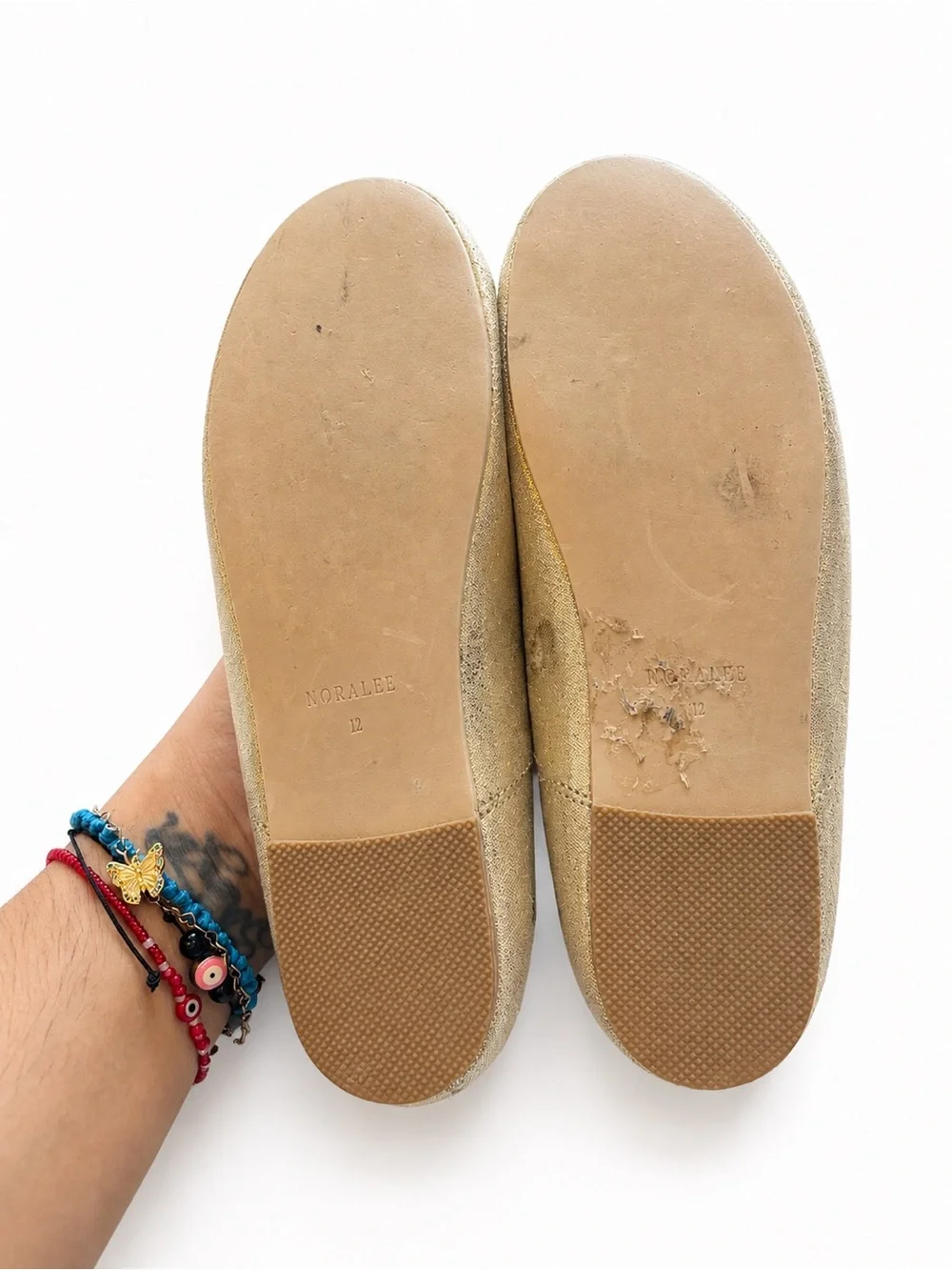 Noralee Kids' Floral Mary Jane Ballet Flats in Natural